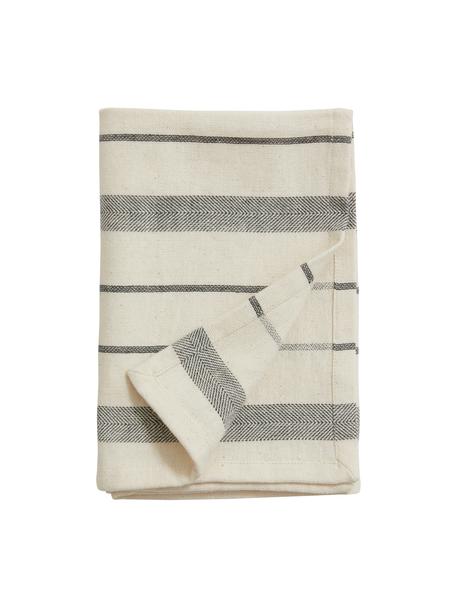 Ręcznik kuchenny z bawełny Lynx, 2 szt., 100% bawełna, Biały, czarny, S 50 x D 70 cm