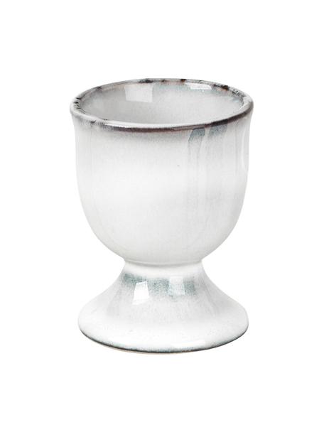 Coquetiers faits main Nordic Sand, 2 pièces, Grès cérame, Tons gris et beiges, Ø 5 x haut. 6 cm