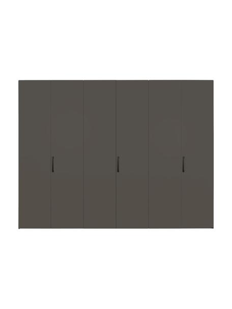 Draaideurkast Madison 6 deuren, inclusief montageservice, Frame: panelen op houtbasis, gel, Hout, grijs gelakt, B 302 cm x H 230 cm