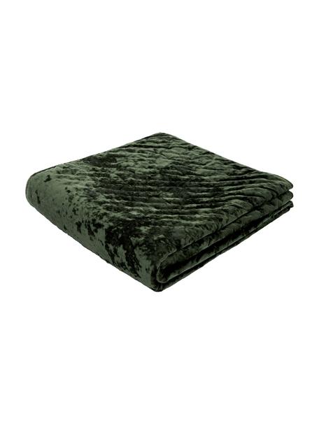 Couvre-lit en velours vert foncé Enid, Velours (100% polyester)
Oeko-Tex Standard 100, classe 1, Vert, larg. 180 x long. 250 cm (pour lits jusqu'à 140 x 200 cm)