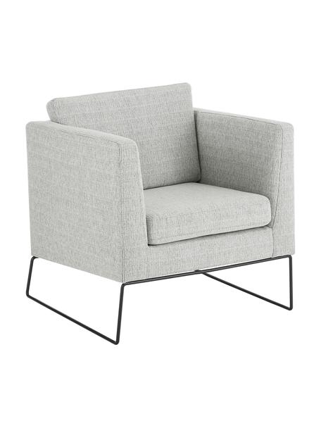 Sillón clásico Milo, Tapizado: 52% poliéster, 48% poliac, Estructura: madera de pino, de abeto,, Tejido gris, An 77 x F 75 cm