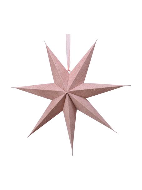 Grande étoile lumineuse Amelia, 2 pièces, Papier, Rose, larg. 60 x haut. 60 cm