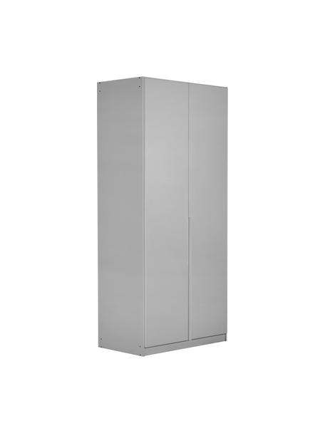 Drehtürenschrank Mia, 2-türig, Holzwerkstoff aus heimischen Hölzern aus nachhaltiger Forstwirtschaft, beschichtet, Grau, B 91 x H 210 cm
