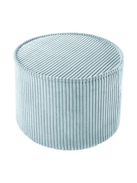 Dětský puf z manšestru Sugar, Mátově zelená, Ø 25 cm, V 40 cm