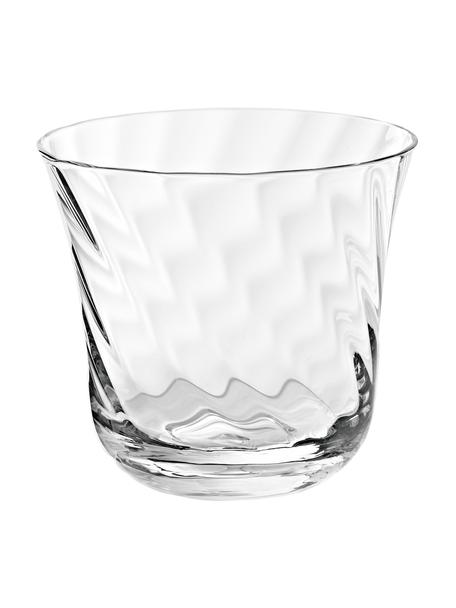 Mundgeblasene Wassergläser Swirl, 4 Stück, Glas, Transparent, Ø 10 x H 9 cm, 300 ml