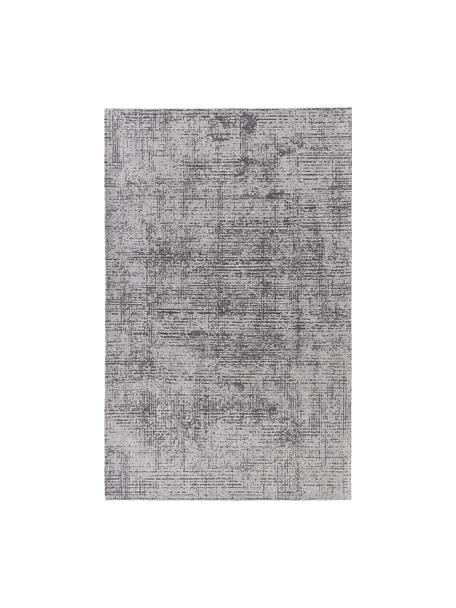 Teppich Yava, 70% Polyester, 30% Baumwolle (GRS-zertifiziert), Grau, Schwarz, B 120 x L 180 cm (Größe S)