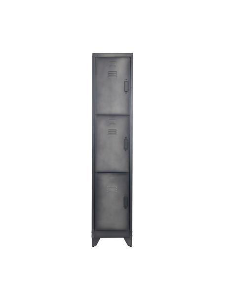 Metall-Spind Cas mit 3 Türen, Metall, beschichtet, Dunkelgrau, B 38 x H 180 cm