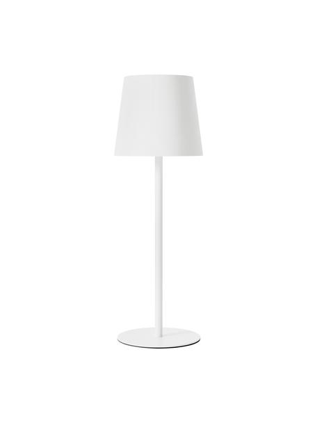 Lampada da tavolo dimmerabile con porta USB Fausta, Paralume: plastica, Bianco, Ø 13 x Alt. 37 cm