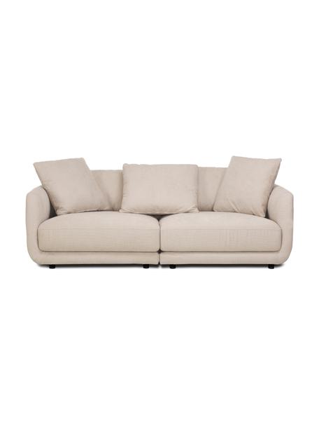 Modulares Sofa Jasmin (3-Sitzer) in Beige, Bezug: 85% Polyester, 15% Nylon , Gestell: Massives Fichtenholz FSC-, Füße: Kunststoff, Webstoff Beige, 208 x 84 cm