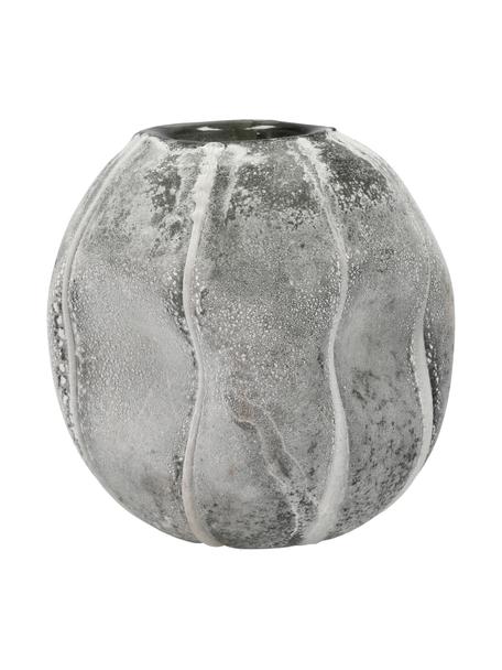 Glas-Vase Sigt in organischer Form, Glas, Grau, Ø 13 x H 13 cm