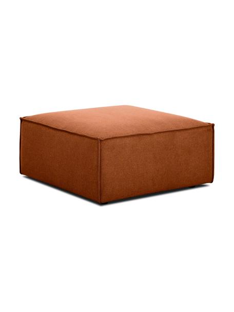 Poggiapiedi da divano Lennon, Rivestimento: 100% poliestere Il rivest, Struttura: pino massiccio, certifica, Tessuto colore terracotta, Larg. 88 x Alt. 43 cm