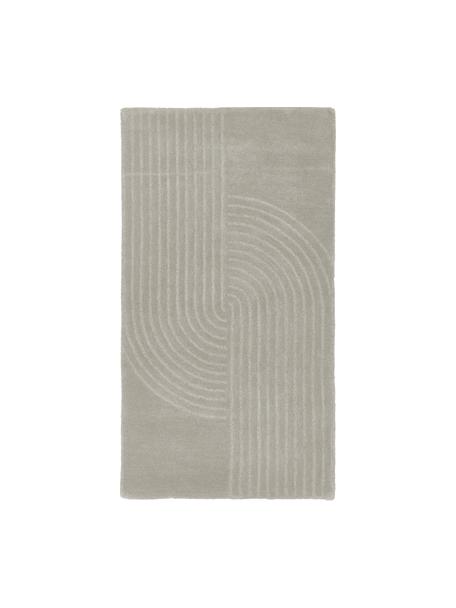Tapis en laine gris clair, tufté main Mason, Gris clair, larg. 80 x long. 150 cm (taille XS)