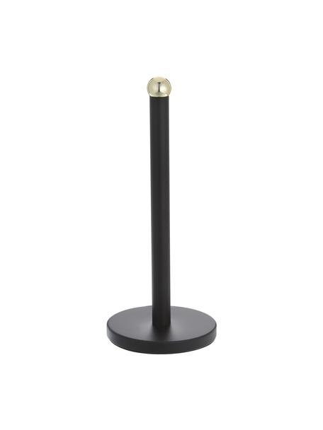 Porte essuie tout Master Class, Acier inoxydable, enduit, Noir, couleur laitonnée, Ø 15 x haut. 36 cm