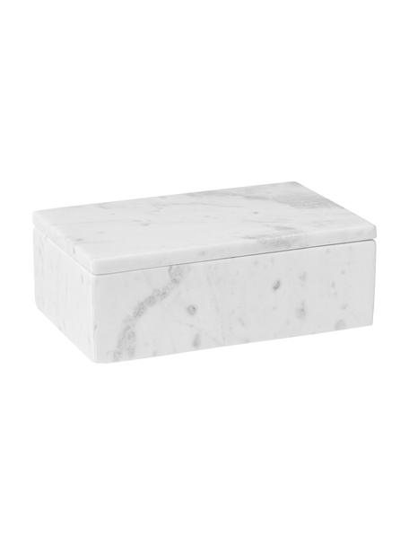 Marmor-Schmuckkästchen Venice in Weiss, Marmor, Weisser Marmor, B 20 x H 7 cm