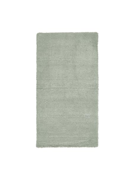 Načechraný koberec s vysokým vlasem Leighton, Mátově zelená, Š 80 cm, D 150 cm (velikost XS)
