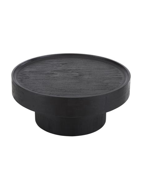 Runder Couchtisch Benno aus Mangoholz, Massives Mangoholz, lackiert, Mangoholz, schwarz lackiert, Ø 80 cm