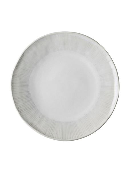 Ontbijtbord White Organic van keramiek in wit, 4 stuks, Steengoed, Wit, Ø 22 x H 3 cm