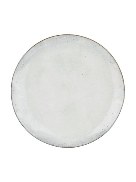 Handgemachte Speiseteller Nordic Sand aus Steingut, 4 Stück, Steingut, Grau, Ø 26 cm