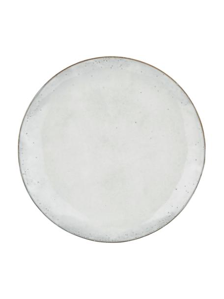 Assiettes plates faites main Nordic Sand, 4 pièces, Grès cérame, Tons gris et beiges, Ø 26 x haut. 3 cm