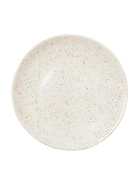 Ručně vyrobený snídaňový talíř z kameniny Nordic Vanilla, 4 ks, Kamenina, Krémově bílá, tečky, Ø 20 cm