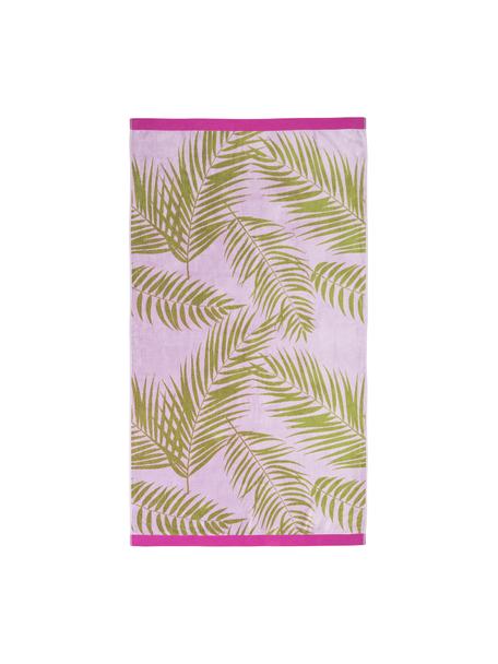 Ręcznik plażowy z bawełny Surfing, 100% bawełna, Blady różowy, zielony, fioletowy, S 100 x D 180 cm