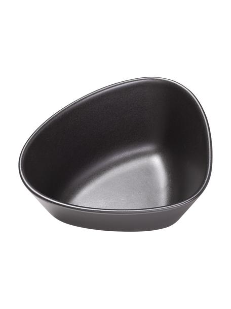 Handgefertigte Schale Monaco, Steingut, Schwarz, B 22 x H 10 cm
