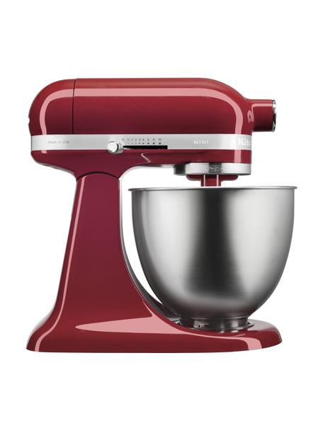 Küchenmaschine Mini in Rot, Gehäuse: Zinkdruckguss, Schüssel: Edelstahl, Rot, glänzend, B 31 x H 31 cm