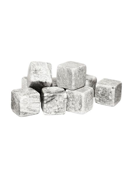 Whiskey stenen Rocking, 9 stuks, Opbergtas: fluweel, Grijs, B 2 cm x H 2 cm