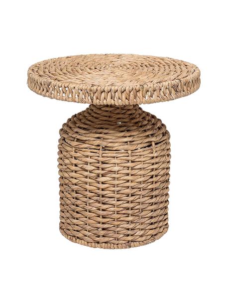 Okrągły stolik pomocniczy z rattanu Camo, Rattan, Jasny brązowy, Ø 47 x W 47 cm