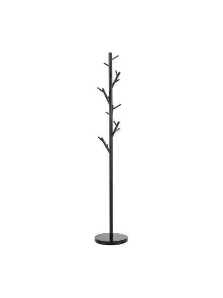 Stojan na oblečenie s 18 háčikmi Tree, Oceľová tyč s práškovým náterom, Čierna, V 170 cm