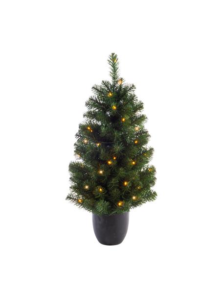 Künstlicher LED-Weihnachtsbaum Imperial, Übertopf: Kunststoff, Grün, Dunkelgrau, Ø 50 x H 90 cm