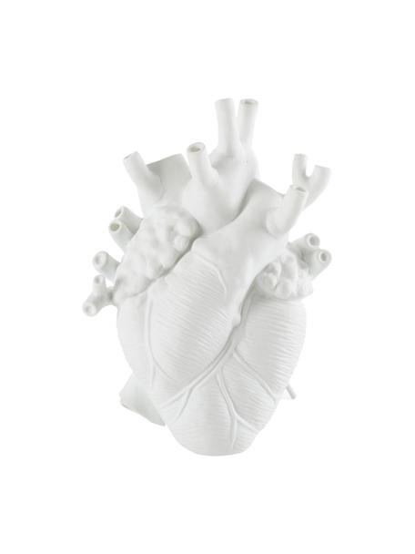 Jarrón de porcelana de diseño Love, Porcelana, Blanco, An 17 x Al 26 cm