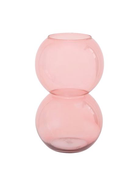 Mundgeblasene Design-Vase Bulb, Glas, Rosa, Ø 17 x H 27 cm
