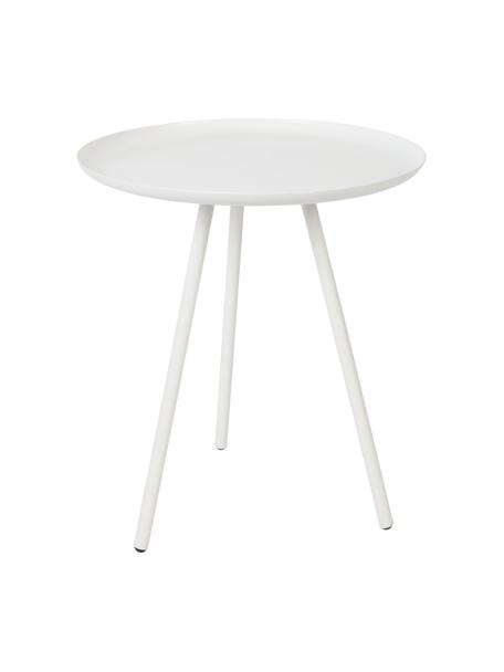 Table d'appoint blanche Frost, Métal, revêtement par poudre, Blanc, Ø 39 x haut. 45 cm