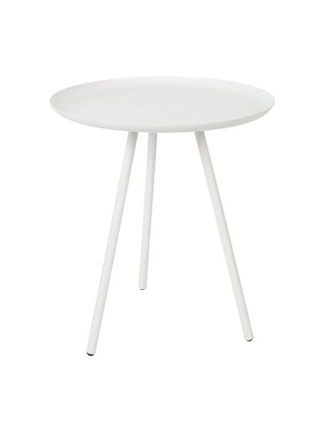 Beistelltisch Frost, Metall, pulverbeschichtet, Weiß, Ø 39 x H 45 cm