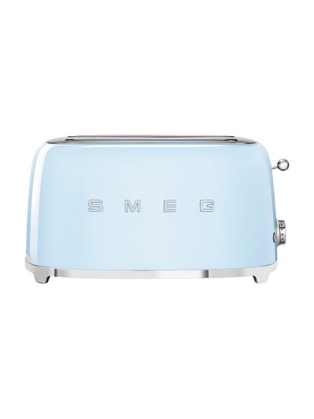 Langschlitztoaster 50's Style, Edelstahl, lackiert, Pastellblau, glänzend, B 41 x H 22 cm
