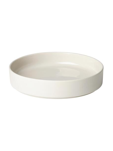 Assiettes creuses à texture mate/brillante Pilar, 6 pièces, Céramique, Blanc crème, Ø 20 x haut. 4 cm