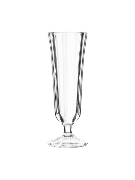 Champagneglazen Ana met geribbeld oppervlak, 12 stuks, Glas, Transparant, Ø 6 x H 17 cm, 135 ml