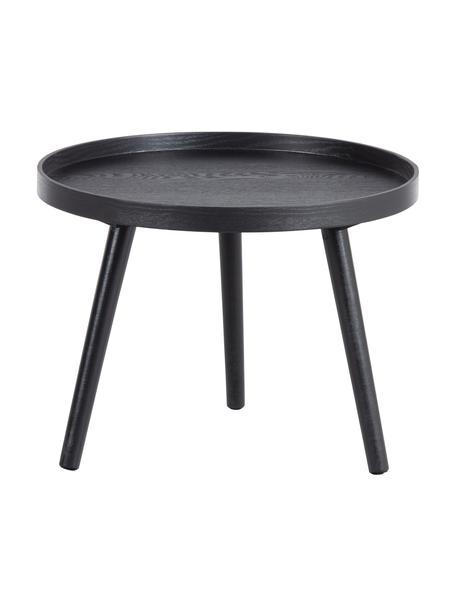 Tavolino nero Mesa, Gambe: legno di pino, Nero, Ø 45 x Alt. 45 cm