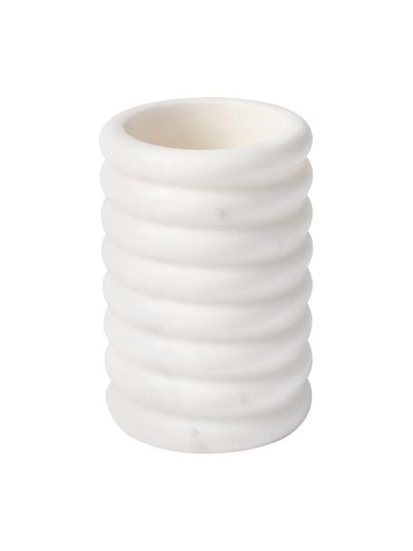 Mramorový pohár na zubné kefky Orta, Mramor, Biela, mramorovaná, Ø 8 x V 12 cm