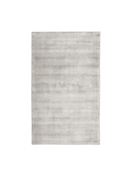 Tappeto in viscosa color grigio chiaro-beige tessuto a mano Jane, Retro: 100% cotone, Grigio chiaro-beige, Larg. 120 x Lung. 180 cm (taglia S)