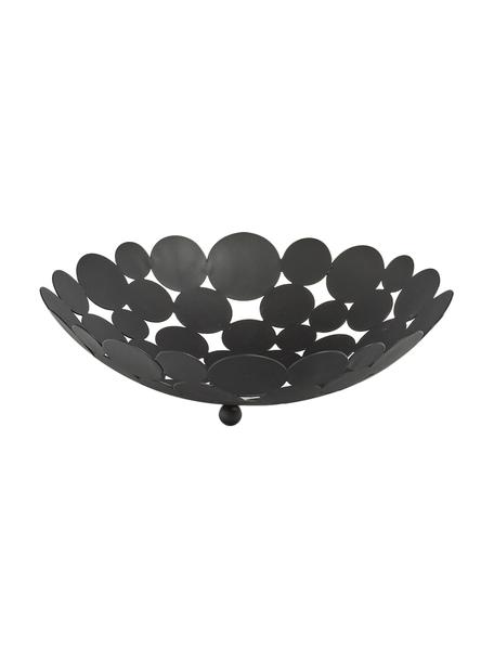 Odkládací miska Drops, Potažený kov, Černá, Ø 29 cm, V 9 cm