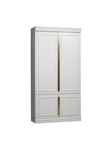 Szafa Organize, 2-drzwiowa, Korpus: drewno sosnowe, lakierowa, Szary, biały, S 110 x W 215 cm