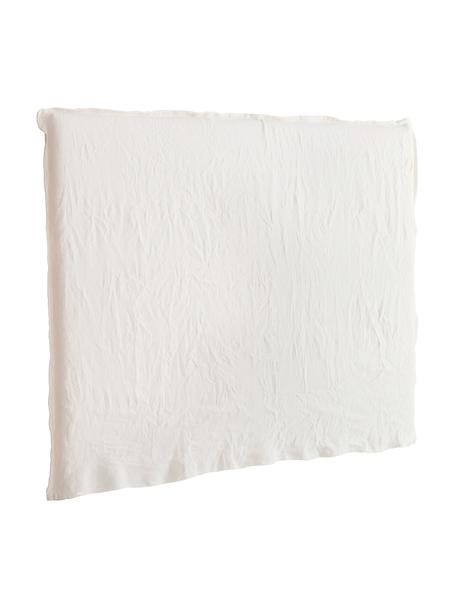 Zagłówek do łóżka z lnu Palma, Tapicerka: 100% len, Biały, S 160 x W 122 cm