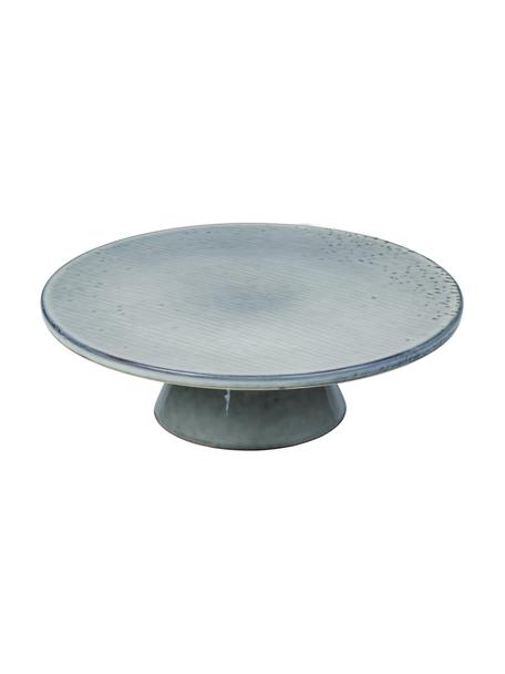 Fuente para postre artesanal Nordic Sea, Gres, Tonos grises y azules, Ø 30 x Al 10 cm