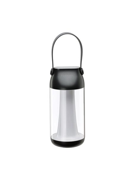 Mobile dimmbare Außentischlampe Capulino, Lampenschirm: Kunststoff, Griff: Kunststoff, Transparent, Anthrazit, Ø 8 cm, H 18 cm