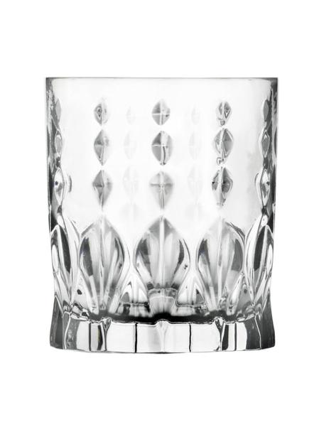 Vasos de cristal con relive Marilyn, 6 uds., Cristal, Transparente, Ø 8 x Al 9 cm, 340 ml