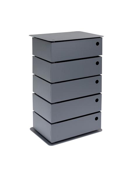Étagère de bureau avec tiroirs Manifattura, Acier, revêtement par poudre, Gris, larg. 42 x haut. 70 cm