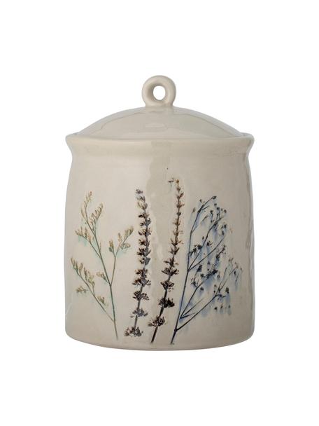 Ręcznie wykonany pojemnik do przechowywania Bea, Kamionka, Beżowy, Ø 17 x W 24 cm