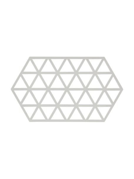 Siliconen panonderzetter Triangle, Siliconen, Lichtgrijs, L 24 x B 14 cm